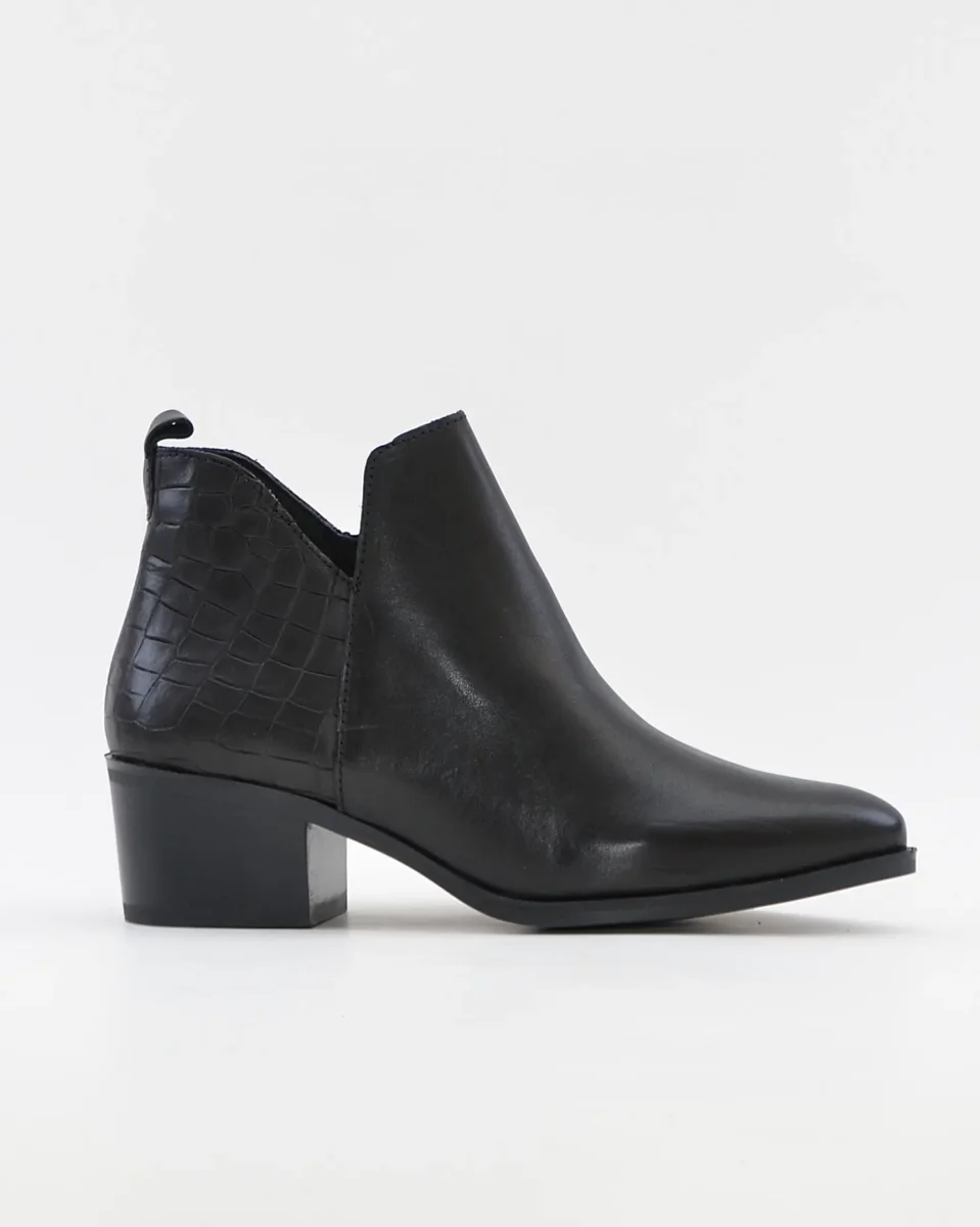 BOTIN MUJER TACON ANCHO PIEL NEGRO KAOLA 3056