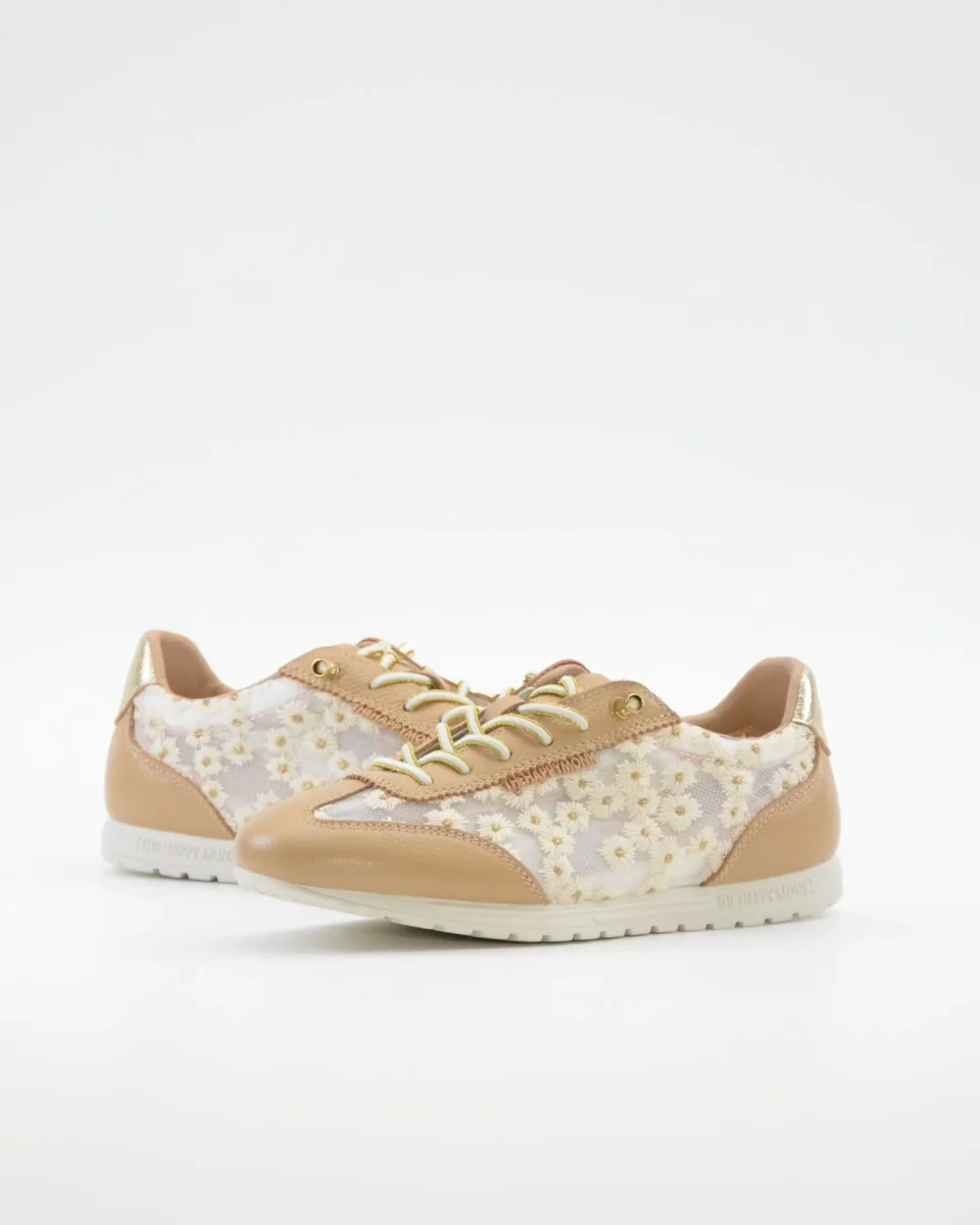 DEPORTIVO MUJER CORDON ELÁSTICO COLOR BEIGE DETALLES FLORES THE HAPPY MONK HAWAIAN 003 BEIG - Imagen 8