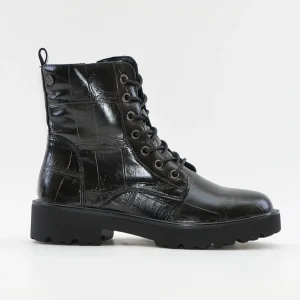 BOTA TIPO MILITAR CON PLATAFORMA XTI 146248 COCO NEGRO