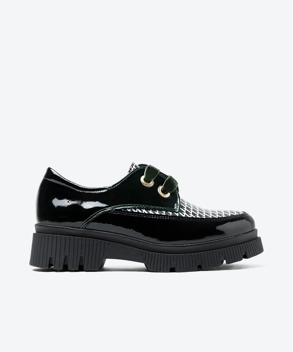 ZAPATOS MUJER CORDON CHAROL NEGRO VERDE LACOMBA DAHLIA