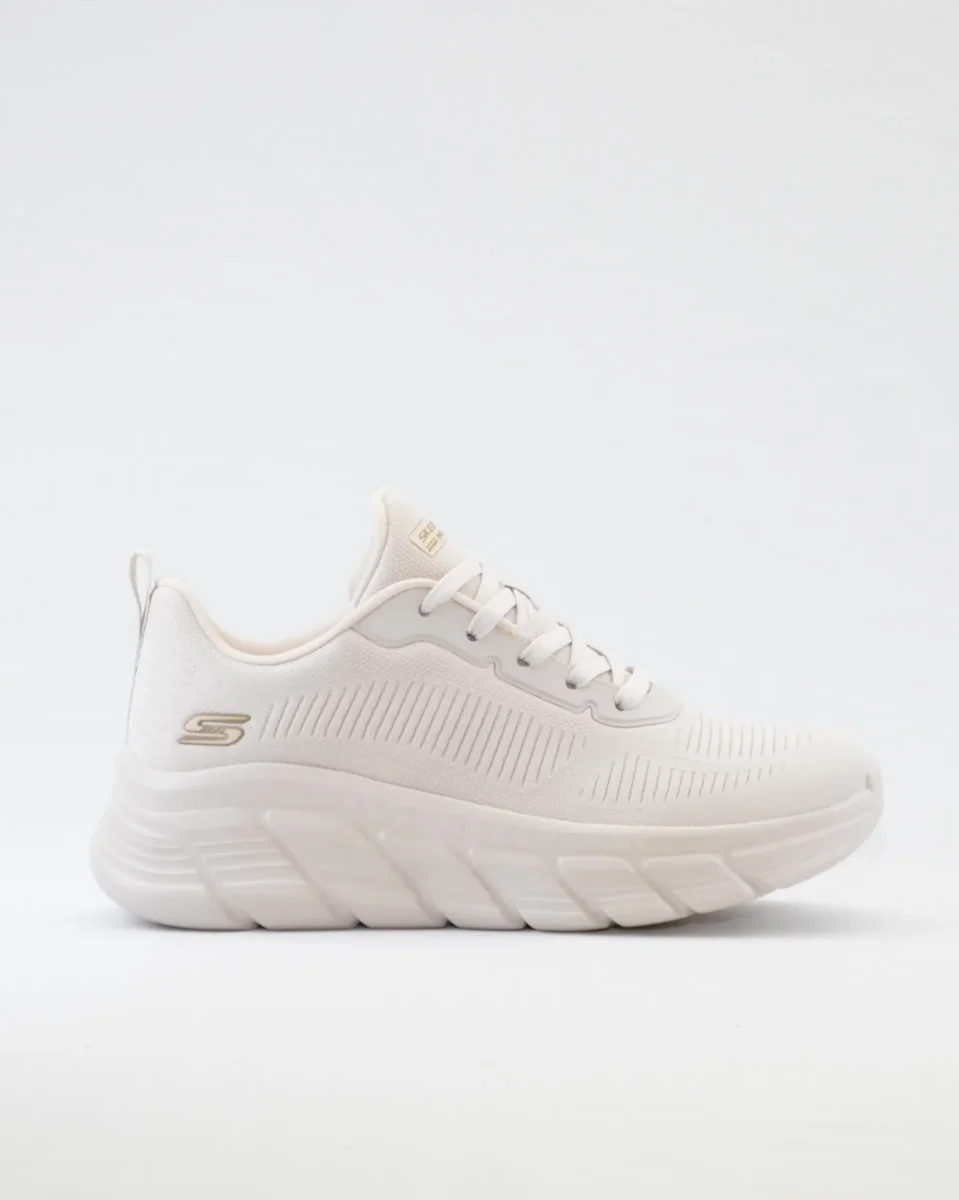 SNEAKERS MUJER SKECHERS 117385 OFWT BLANCO CORDONES BOBS SPORT