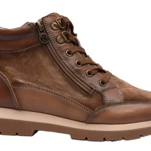 BOTIN DEPORTIVO MUJER CORDONES Y CREMALLERA CUERO L-4460