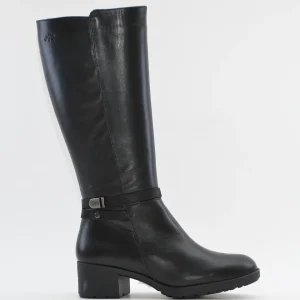 BOTA ALTA NEGRA MUJER TACON ANCHO FLUCHOS ALISS F1314